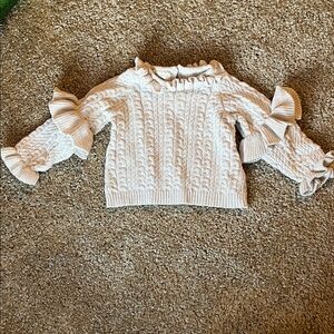 First Impressions Cream Knit Sweater